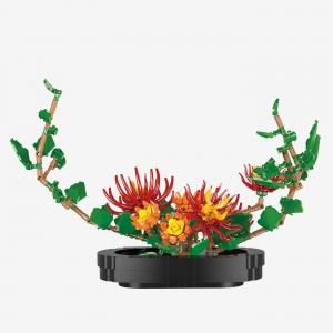 Jade-like leaves and graceful chrysanthemum
