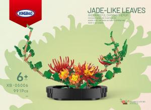 Jade-like leaves and graceful chrysanthemum
