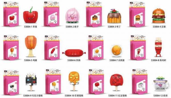 Fridge Magnet Set of 12 Food Items