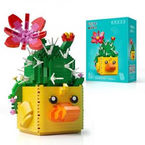 Cactus with Duck Plantpot (diamond blocks)