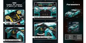 Supersportscar in mint/black