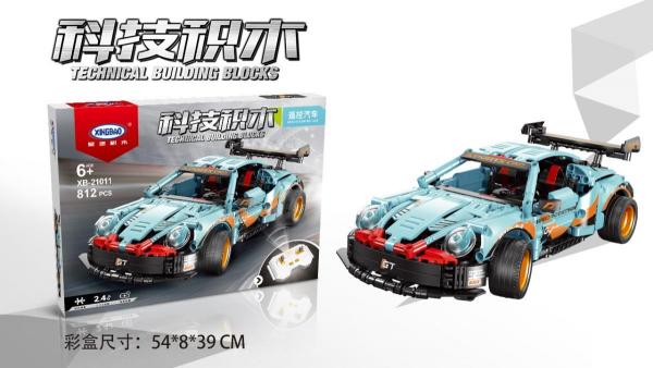 Sports car in blue