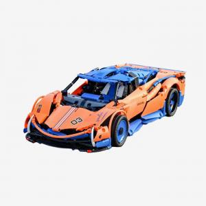 Super car in white orange/blue