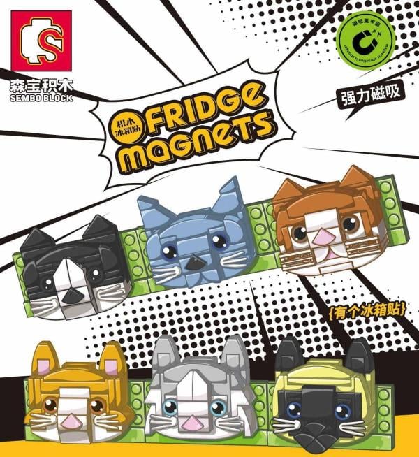 Fridge Magnet (Set of 6 Cats)