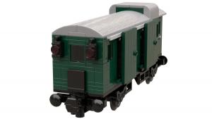 Baggage car in dark green