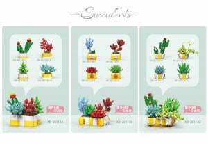 Succulents (one of twelve different sets)