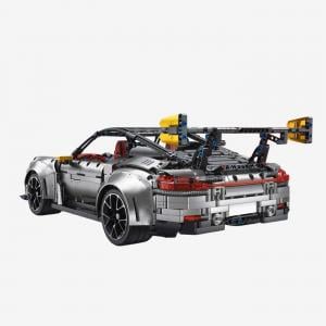 Super sports car in grey metalic