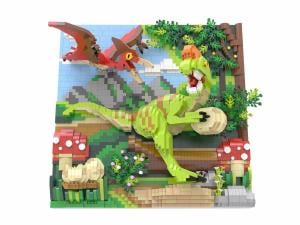 Dinosaurier Bild (diamond blocks)