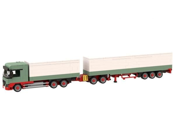 Logistics Truck with Dolly and Trailer