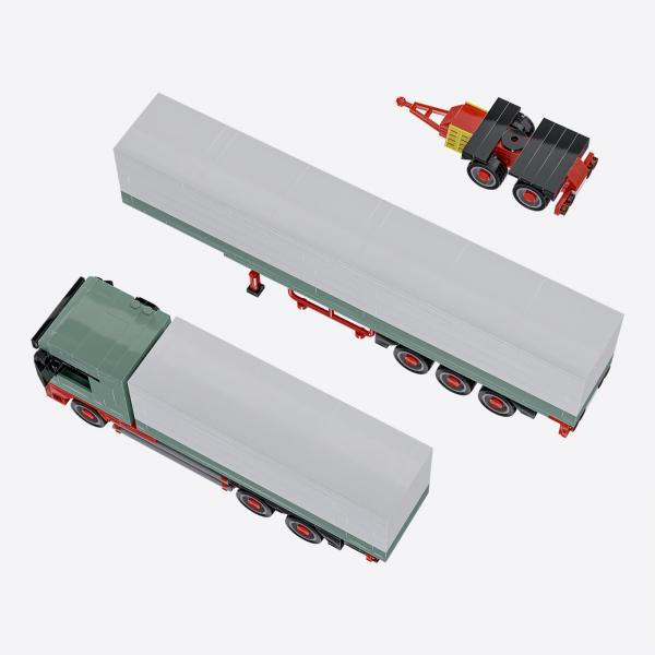 Logistics Truck with Dolly and Trailer