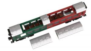 Half Dining Car Dark Green/Dark Red