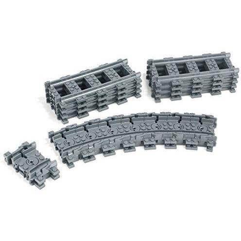 Set of city rails with rails and switches