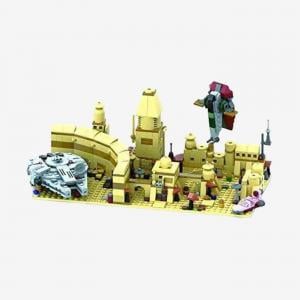Desert Town Diorama with Space Ships