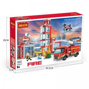 Fire station with fire truck