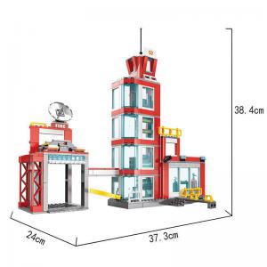 Fire station with fire truck