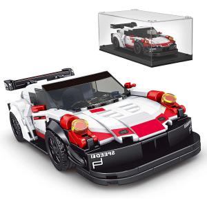 White-Black-Red Turbo Sports Car incl. Display Box 