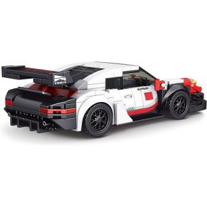 White-Black-Red Turbo Sports Car incl. Display Box 