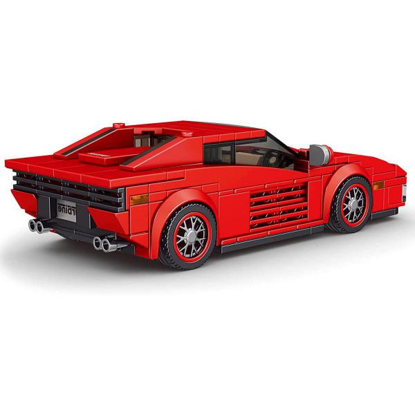 Red open sports car incl. display box 