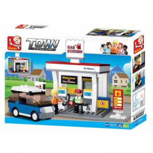 Gas station incl. car and two minifigures 