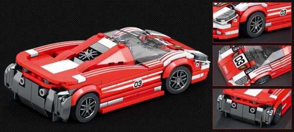 Red racing car prototyp