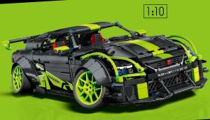 RC sports car (black/green)