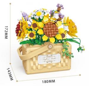 Sunflowers in a wicker basket (mini blocks)