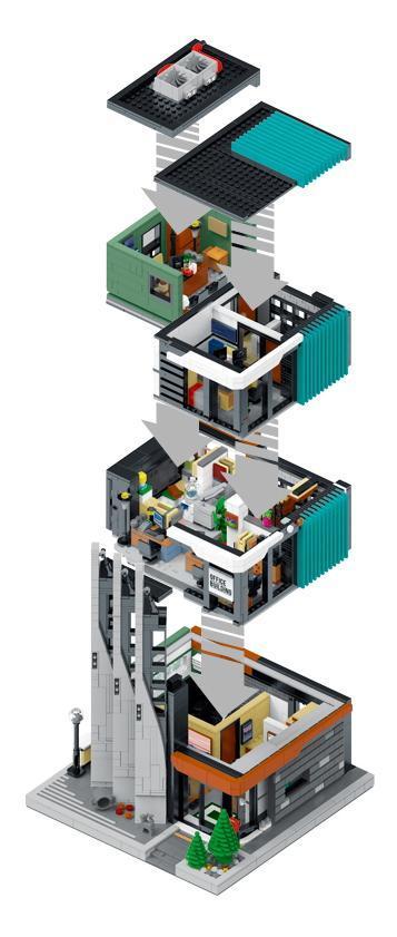 modulares, 3-stöckiges Bürogebäude