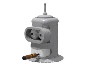 Cigar smoking robot head 