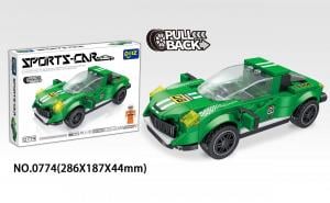 Green racing car