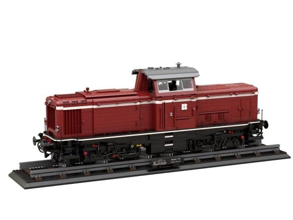 Display Lokomotive V100 dunkel rot