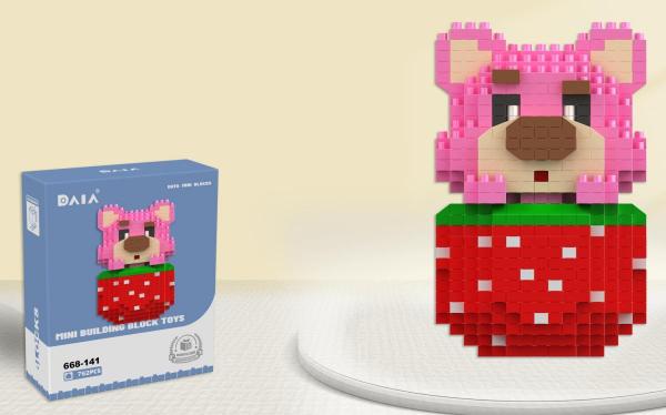 Strawberry bear (diamond blocks)