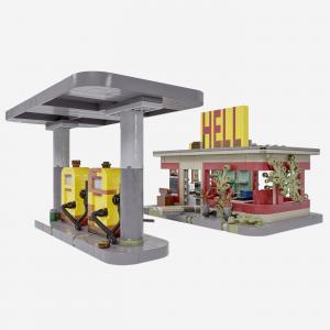 Postapokalyptische Tankstelle