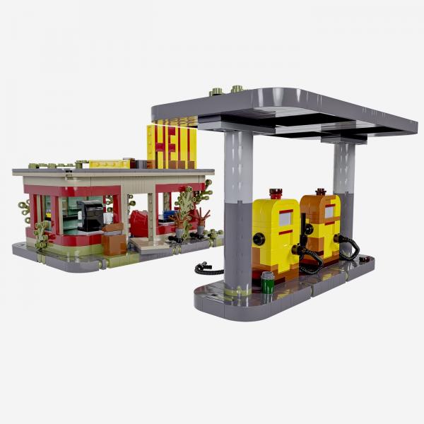 Postapokalyptische Tankstelle