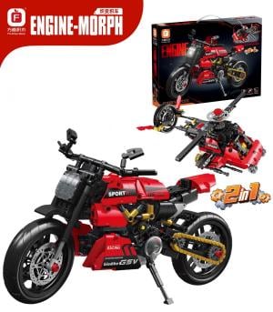 rotes 2in1-Motorrad