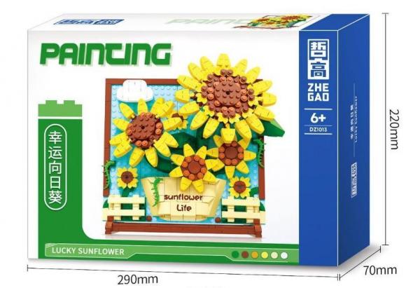 3d-picture frame: sunflowers