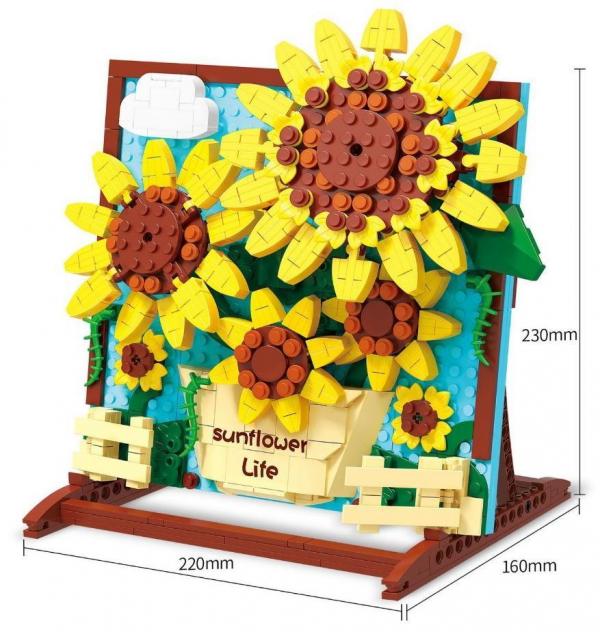 3d-picture frame: sunflowers