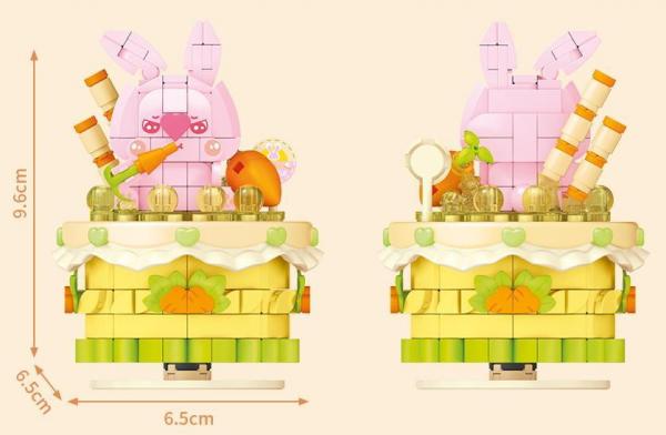 Shaking cake with animal design- Rabbit&Carrot (mini blocks)