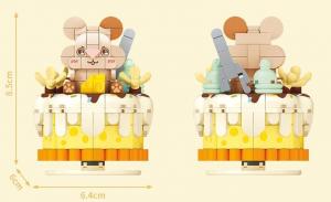 Shaking cake with animal design- Hamster&cheese(mini blocks)