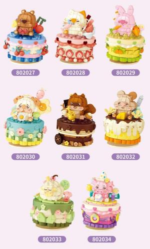 Shaking cake with animal design- Piglet & gift(mini blocks)