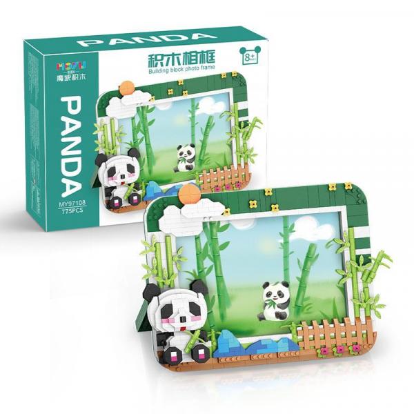 Pictureframe "panda" (diamond blocks)