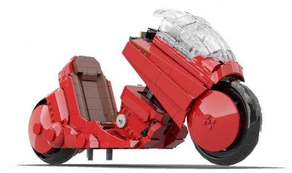 Futuristisches Rotes Motorrad