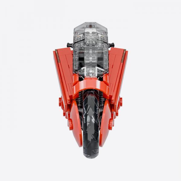 Futuristisches Rotes Motorrad