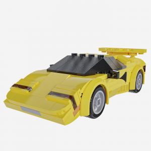 Small Italian Sports Car Yellow
