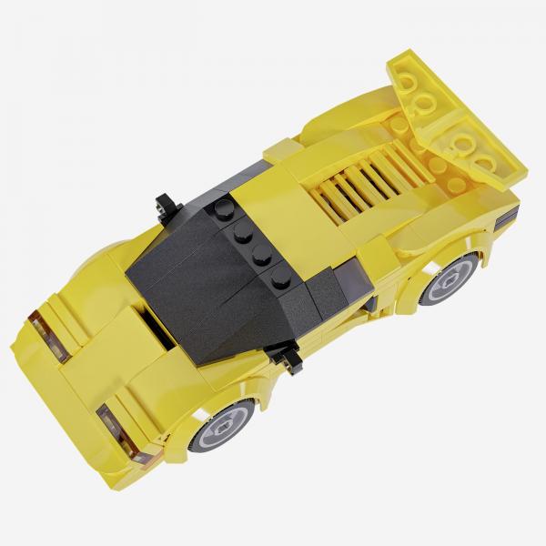 Small Italian Sports Car Yellow