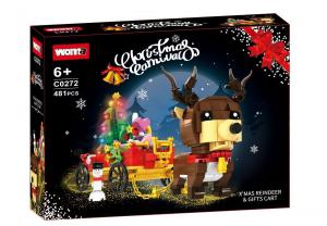 Rentier mit Wagen voller Geschenke