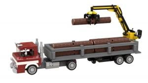 Truck with forestry trailer