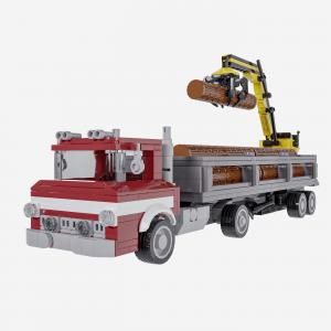 Truck with forestry trailer