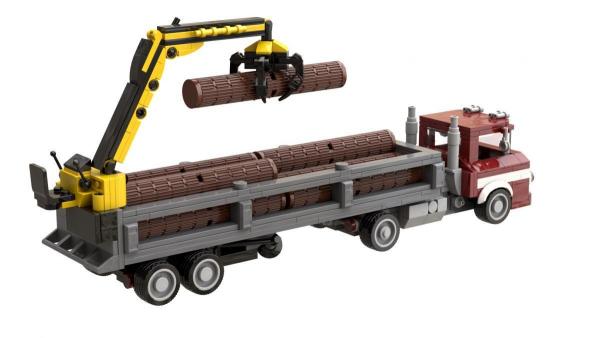 Truck with forestry trailer