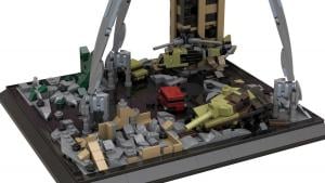 Diorama: three legged world destroyer