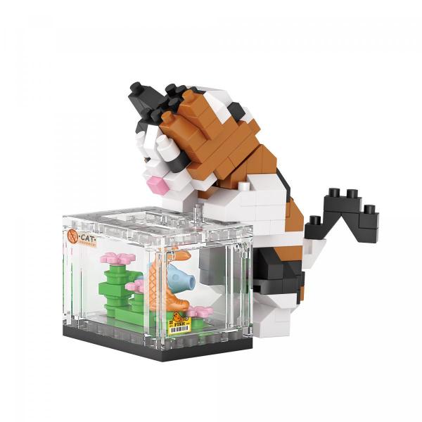 Katze am Aquarium (diamond blocks)